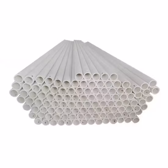 Good Thermal Shock Stability High Alumina Ceramic Fiber Pipe Tube for Glass Tempering Furnace