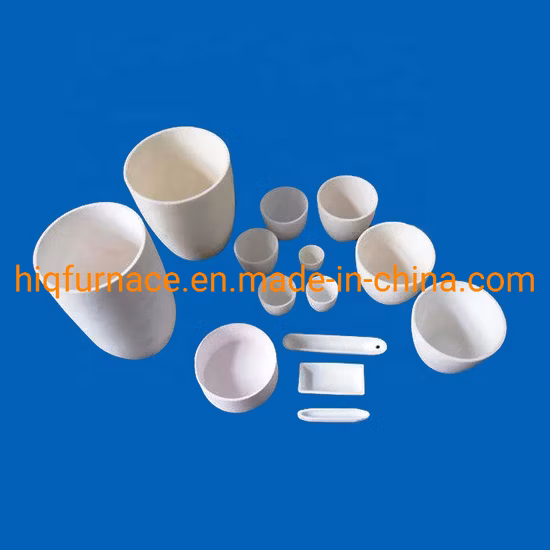 Alumina Advanced Ceramics Cylindrical Refractory Melting Ceramic Boat Crucible